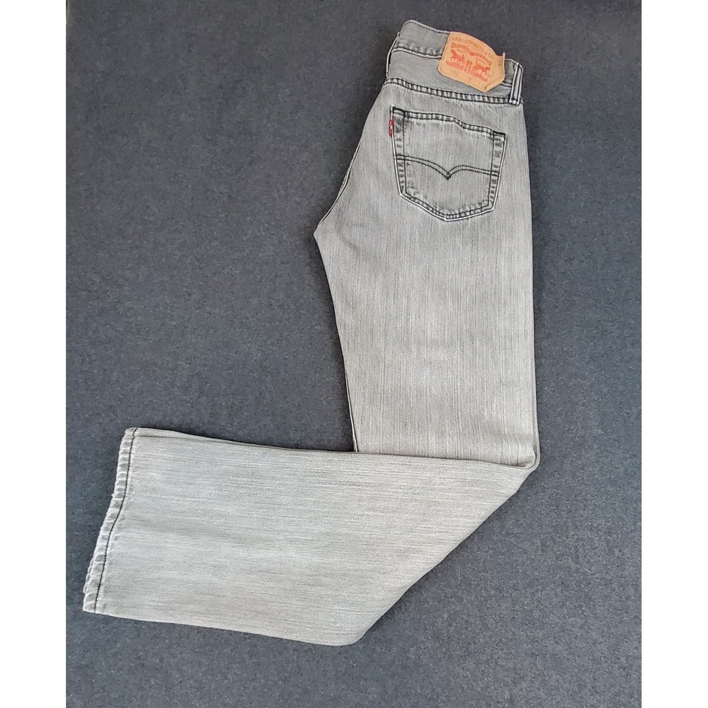 Vintage Levis 501 Straight Leg Gray Denim Jeans Mens 32x34 (32x32) Button Fly